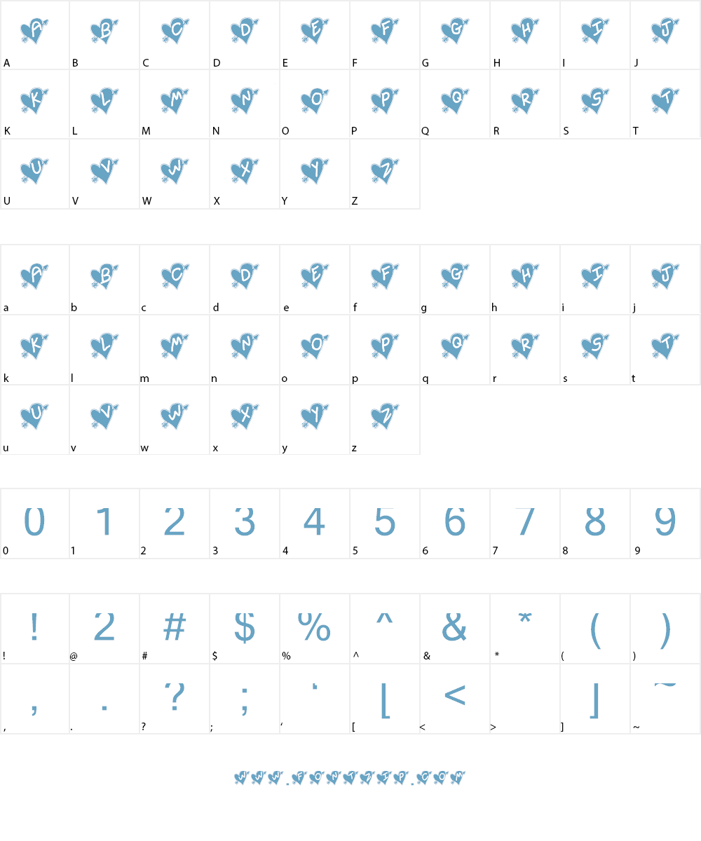Written In My Heart College Upd Font Character